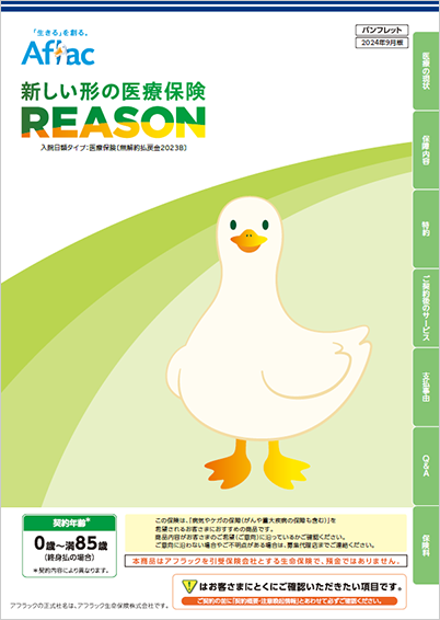 新しい形の医療保険 REASON パンフレット REASONダック
