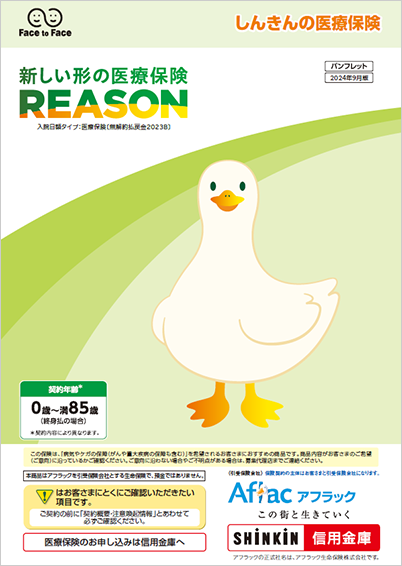新しい形の医療保険 REASON パンフレット REASONダック