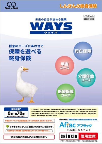 未来の自分が決める保険 ＷＡＹＳ ウェイズ パンフレット